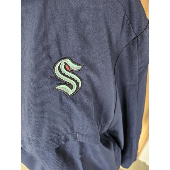 Adidas Climaproof Seattle Kraken Jacket Men's Blue Sideline Jacket Sz L - Picture 4 of 7